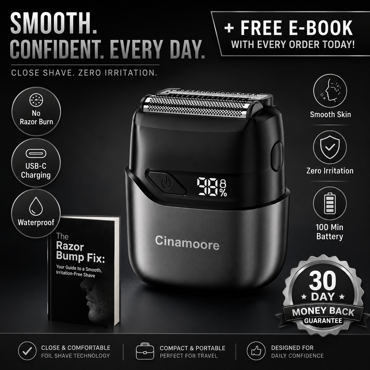 CINMOORE Electric Foil Shaver